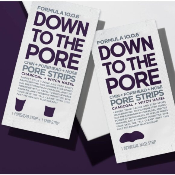Down To The Pore Chin + Forehead + Nose Pore Strips Charcoal + Witch Hazel NEW - Picture 2 of 7